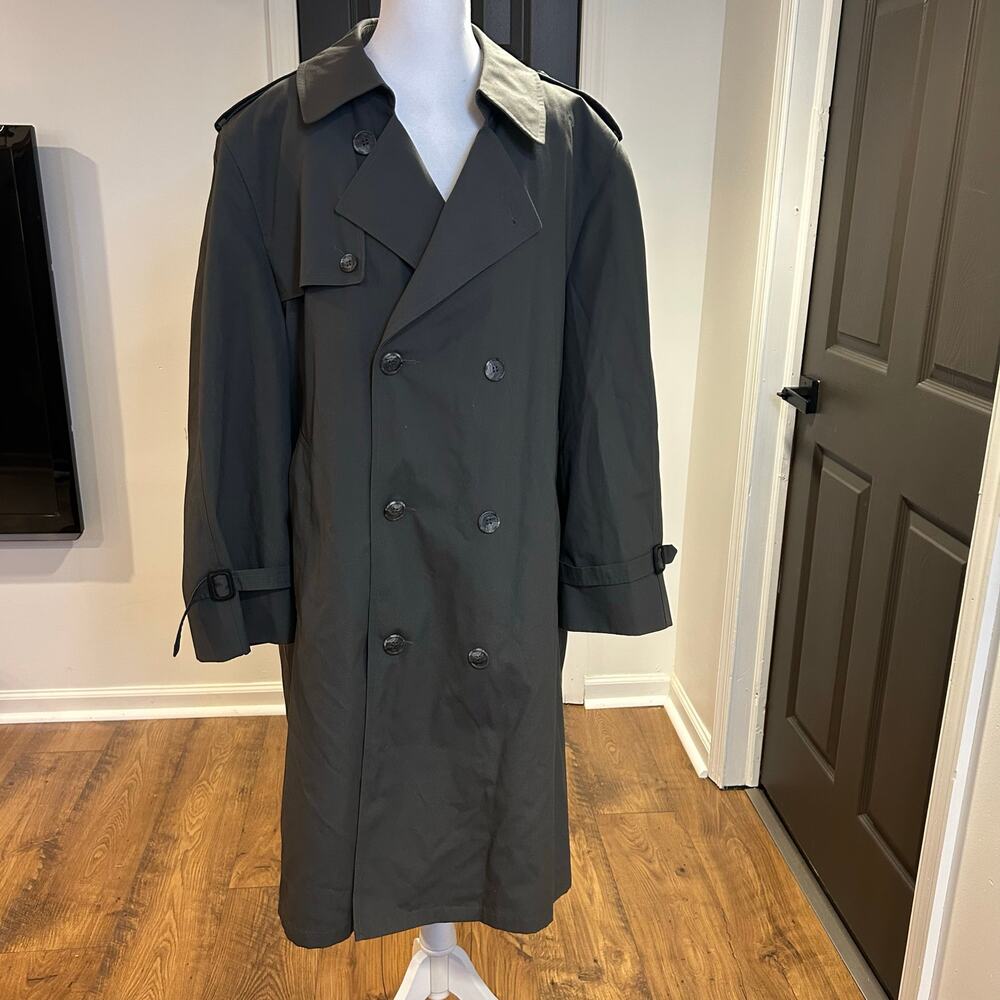 Botany 500 Vintage Faux Fur Zip Out Made In USA Mens Trench Coat